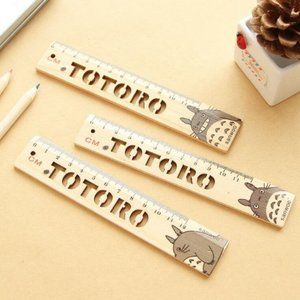 Totoro Hollow style Wooden Ruler